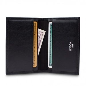 Bosca Calling Card Case Black; Bosca Wallet Leather NIB